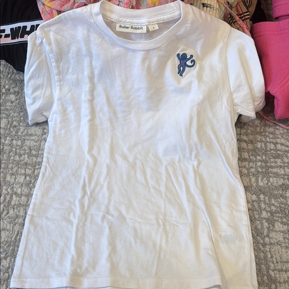 Roller Rabbit White and Blue Short Sleeve Tee